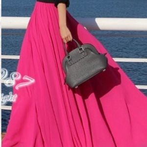 Fuchsia Chiffon Maxi Skirt